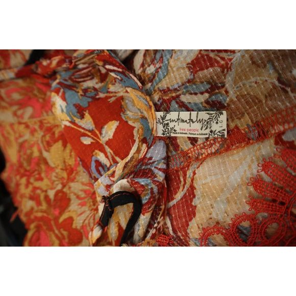 Intimately Free People Women's Sz L Multi Floral Haze Printed Mini Slip Dress - Picture 4 of 12